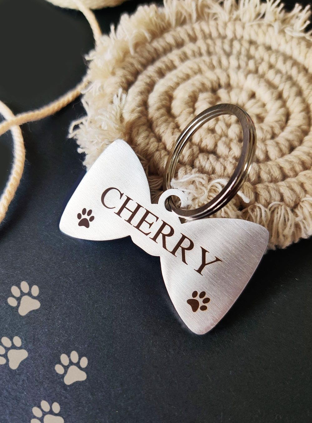 SUBMARINE Umbrella Customized Dog Name tag Bow Dog tag Looking for a Trendy Bow Tie Dog Tag for Your Adorable Here is The Cutest Dog Name tag in The Shape of a Bow!.(Size – 5x3cm)(Thickness – 1.5mm) (B0D1XZLFM4) Amazon Price History, Amazon Price Tracker