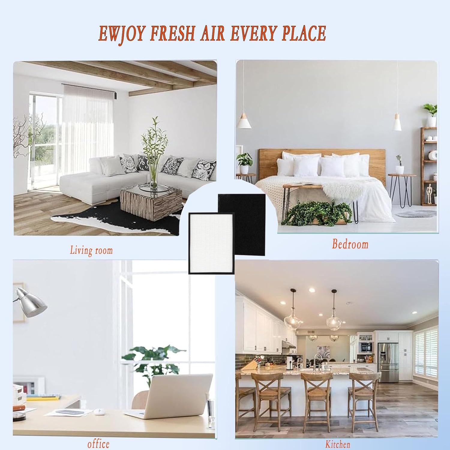 Replacement Filter for Sears/Kenmore 83190: Fits Air Purifier Models 85250 83250, 2 H13 Filters + 4 Activated Carbon Pre-Filters - Image 6