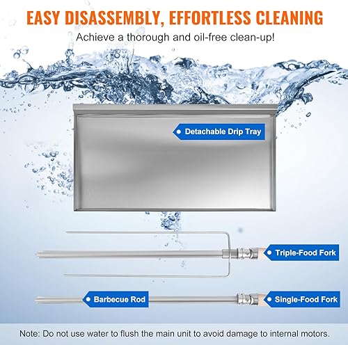 Miniatura 4 de VEVOR Shawarma - Máquina de parrilla con 5 cuerdas de capacidad para barbacoa, máquina de cocina Shawarma de pollo con 2 quemadores, asador vertical