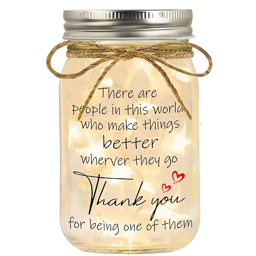 Thank You Gifts for Women, Mason Jar Night Lights |