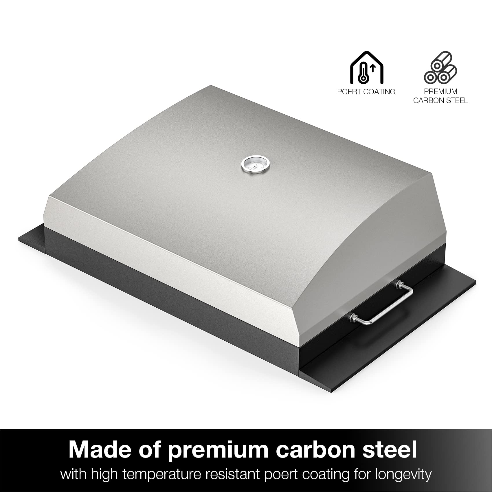 Stanbroil Forno per pizza da esterno per Blackstone 22" 28" 36" piatto top grill a gas, con pietra per pizza da 48,3 x 38,1 cm