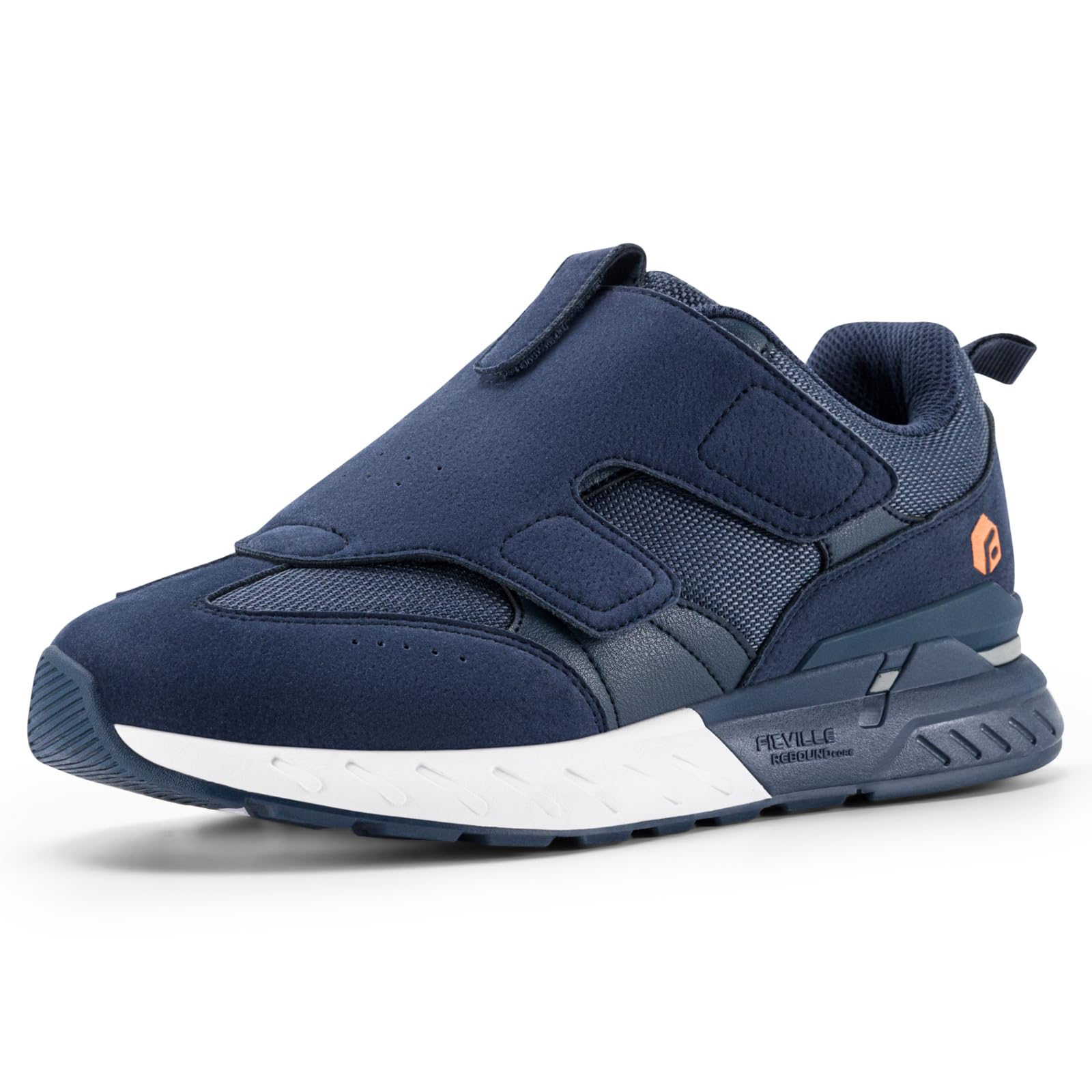 FitVille Diabetic Shoes for Men Extra Wide Slip-on Shoes for Swollen Feet Men Wide Walking Shoes with Arch Support for Foot Pain Relief- Rebound Core V10