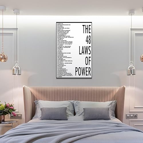Miniatura 8 de NaskOn Póster de las 48 leyes del poder, póster de positividad para aula, decoración de oficina, lienzo artístico, moderno, oficina, dormitorio,