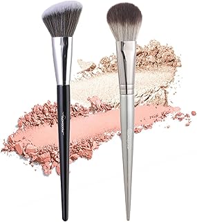 2PCS Makeup Brush Set: Angled Bronzer Brush +...