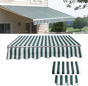 Tissu De Remplacement Pour Auvent | Toile De Remplacement Rayures Multicolores 3 5x2 5m Cfw71679 94058007