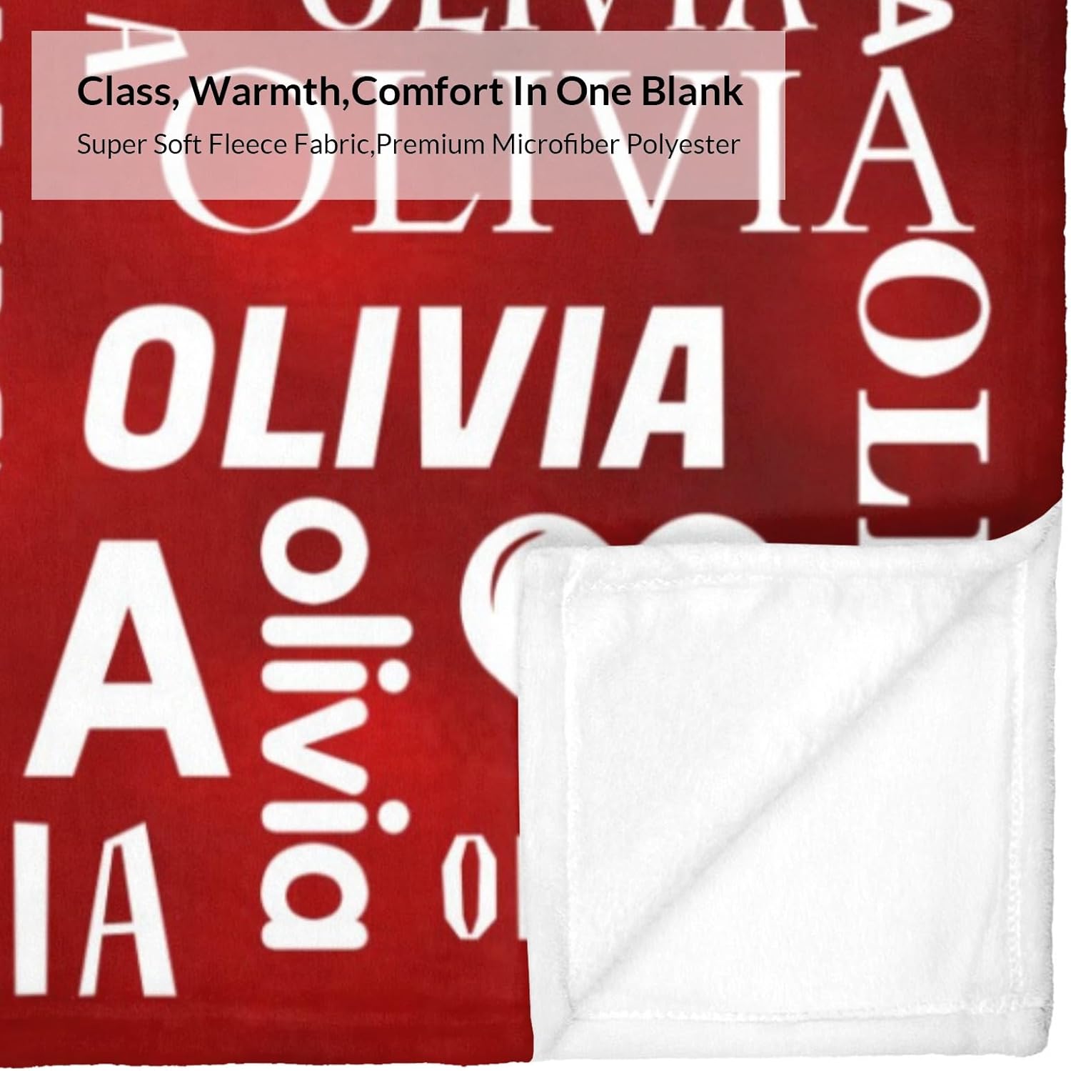 Personalized Blanket and Throw - Customized Name Blanket for Kids Adult - Custom Blankets for Girls Boys - Monogrammed Blankets Gifts for Women Men