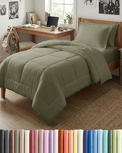 Miniatura 42 de Juego de edredón de tamaño Queen - Juego de cama de 3 piezas para todas las estaciones - 1 edredón suave acolchado con cintas en las esquinas y 2