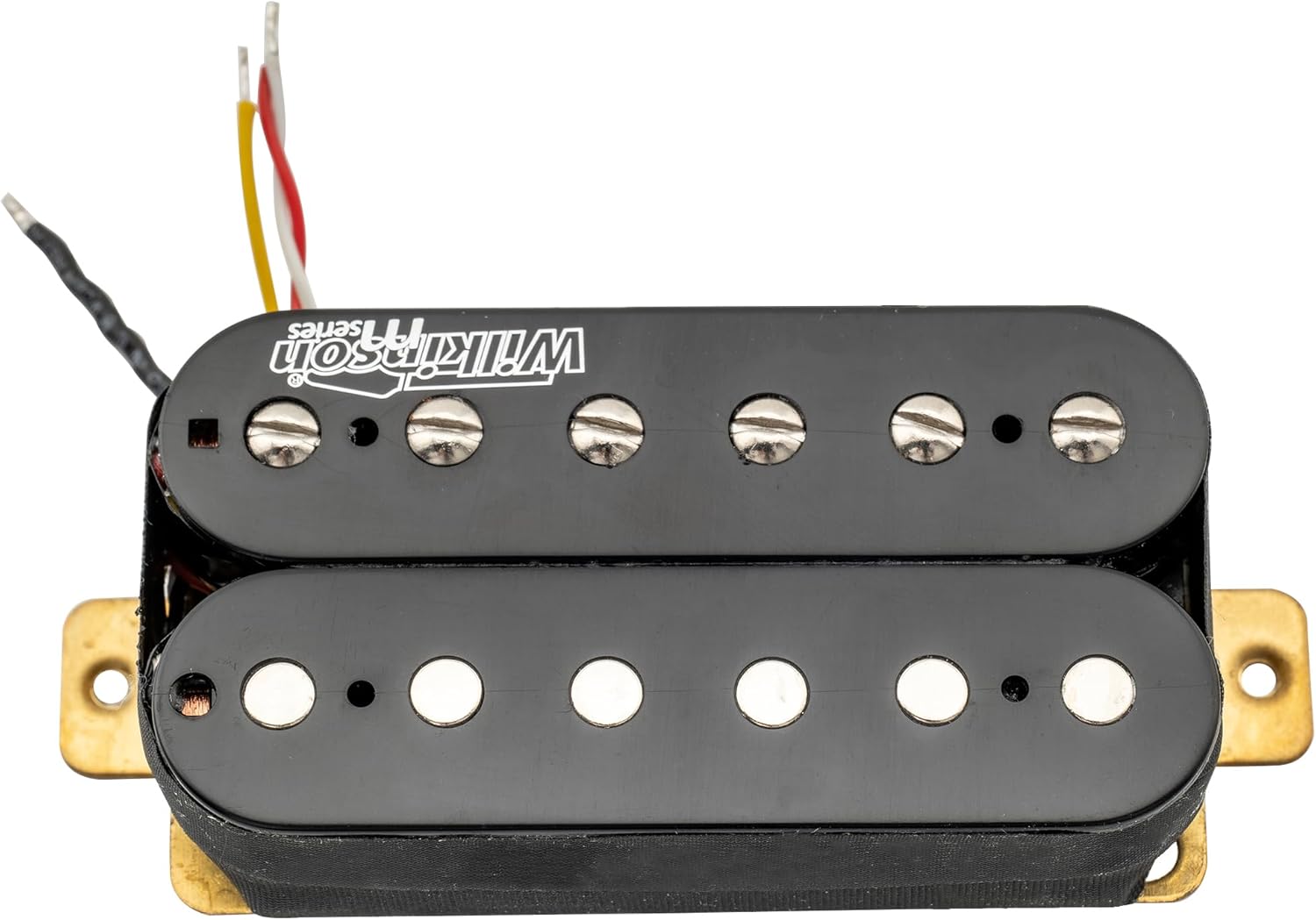 Wilkinson WOHHB Ceramic Overwound Open Style Humbucker Bridge Pickup for Electric Guitar, Black