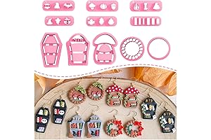 KEOKER Halloween Polymer Clay Cutters, Set of 11 Fall-Themed Mini Clay Cutters