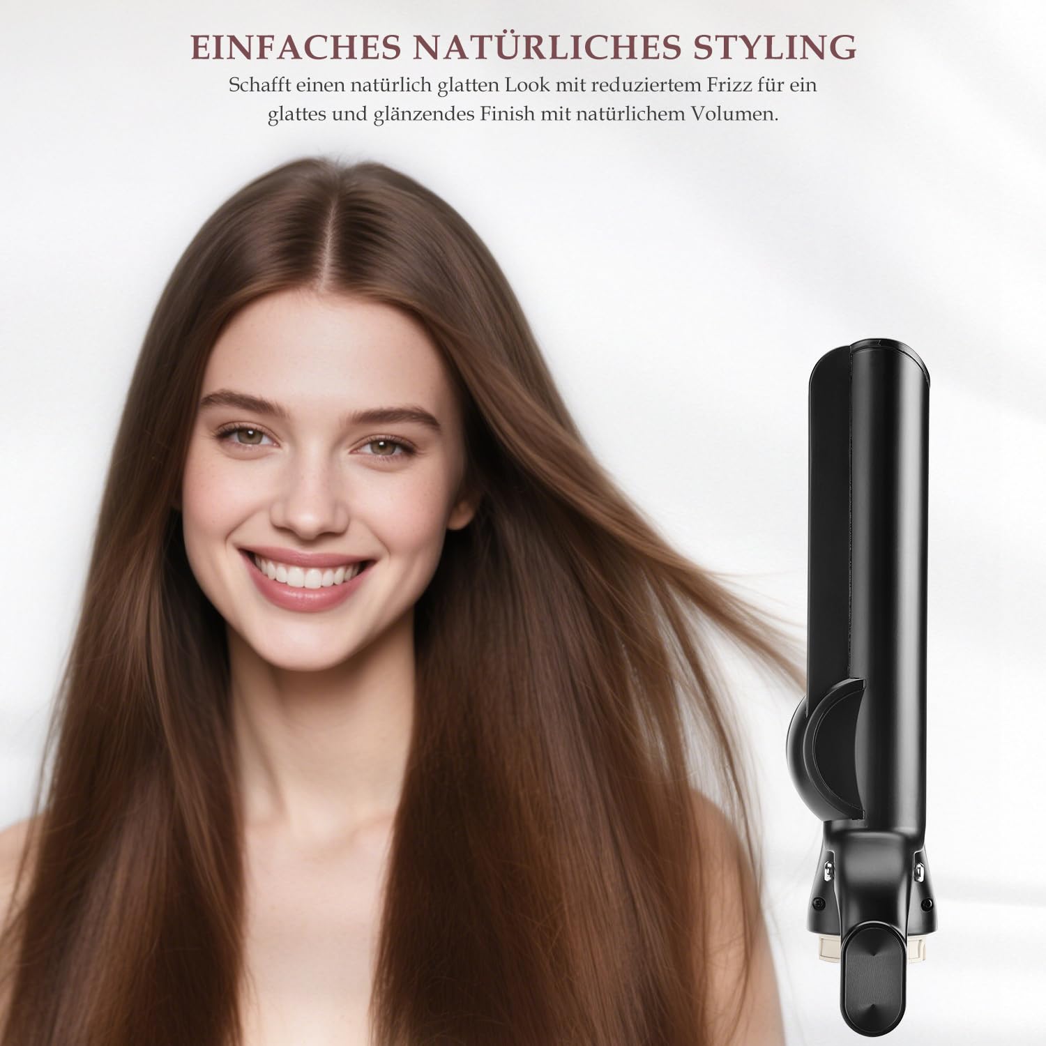 Haarglätter-Aufsatz für Shark FlexStyle Luftstyler, Airflow Technologie ohne Heizplatten, Gleichzeitiges Trocknen und Glätten mit Luftstrom, Reduziert Hitzeschäden, Schwarz