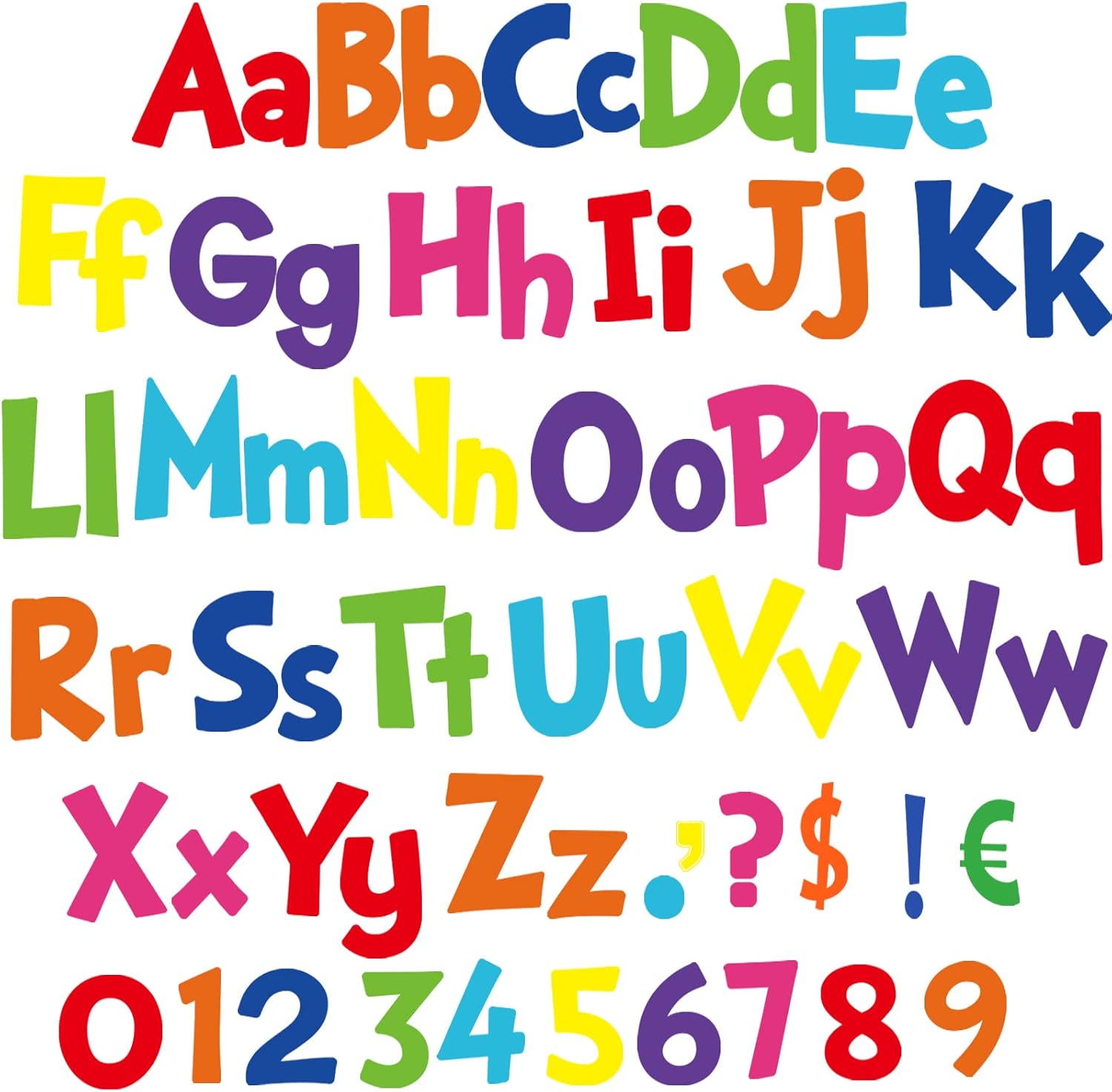 Buy 134 Pieces 5 Inch Letters Combo Set, Chalkboard Classroom Letters