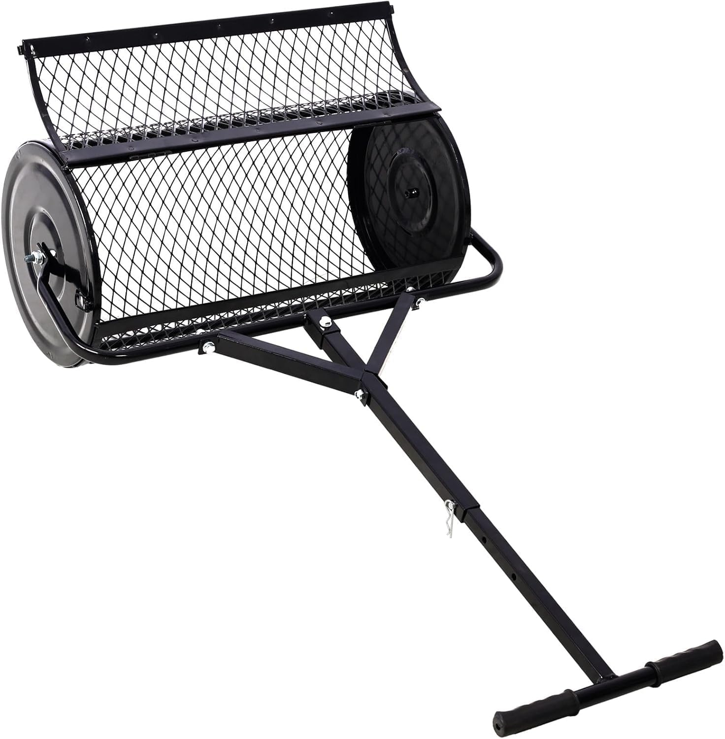 Maintain Your Lawn with 24-Inch Peat Moss Compactor, Durable Metal Mesh with Ergonomic Handle for Care