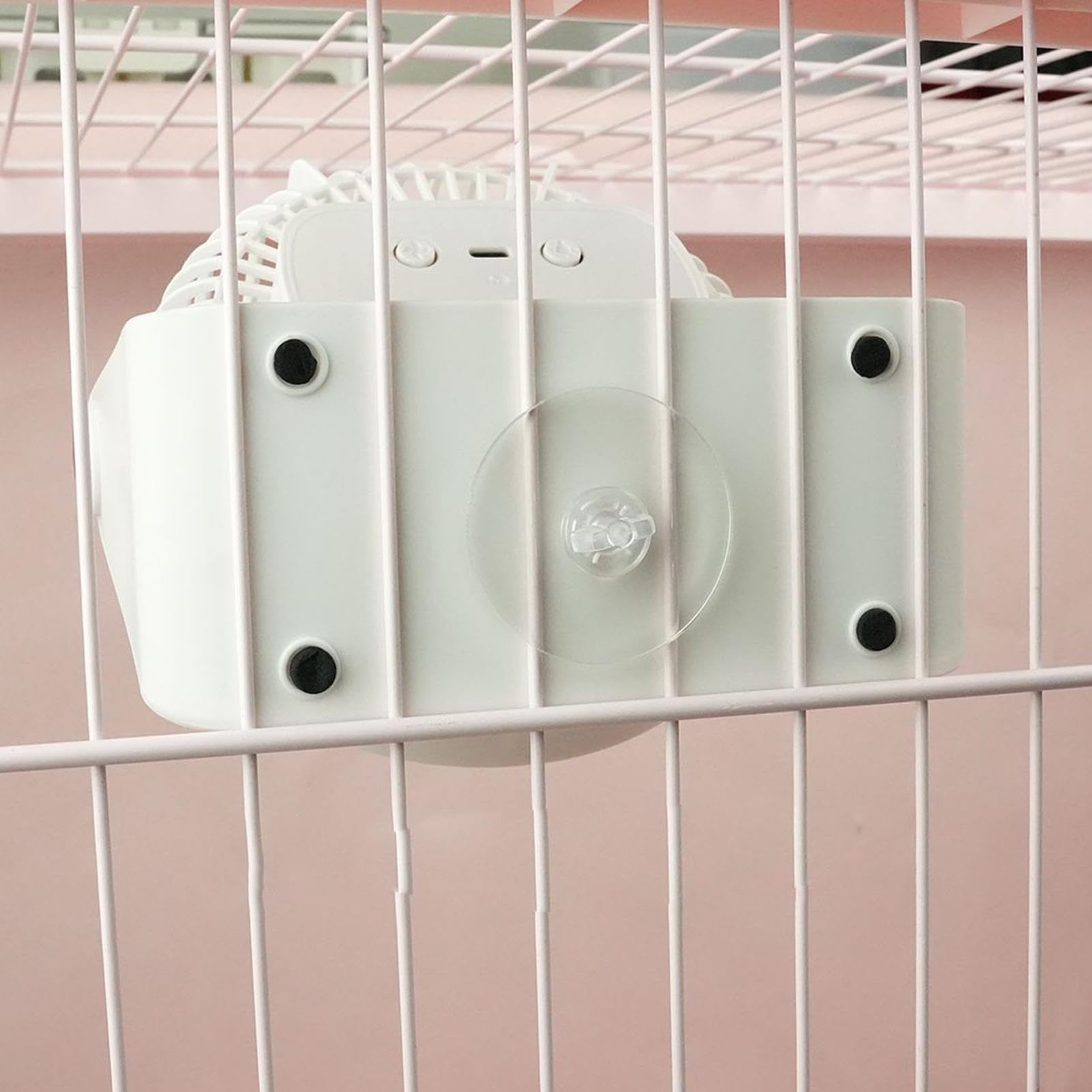 Ventilatore a gabbia per animali domestici, ricaricabile tramite USB, potente e portatile, per piccoli animali domestici, per casa, interni, esterni, viaggi, gabbie per gerbilli, cincillà, furetti