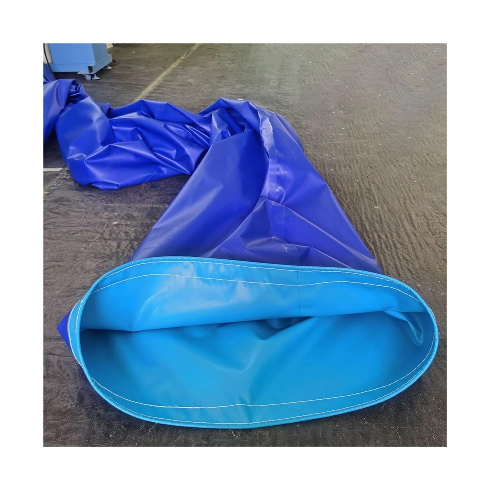 Canal plegable de PVC pesado para un manejo eficiente de la carga y drenaje de 0,62 m de diámetro, 8 m de longitud, ideal para residuos de construcción y estanque de peces