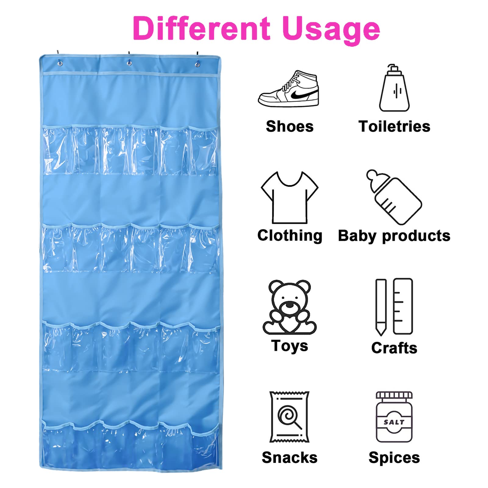 DUOLAM Hanging Over Door Toy Storage Organizer (24 Pockets), Compatible with LOL OMG Dolls Surprise Doll (Toys Not Included) - Image 3