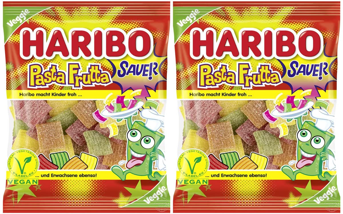 Haribo Pasta-Frutta Sour Candy - 175g Bag Of Fruity German Sweets