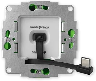 Smart Things SC20-EU 20W USB-C Unterputz Netzteil mit 25cm Kabel | Ladegerät für Smartphone & Tablet, passt in Standard-Hohlraumdosen ab 50mm, ideal für Smarthome-Systeme, 100-240V Input