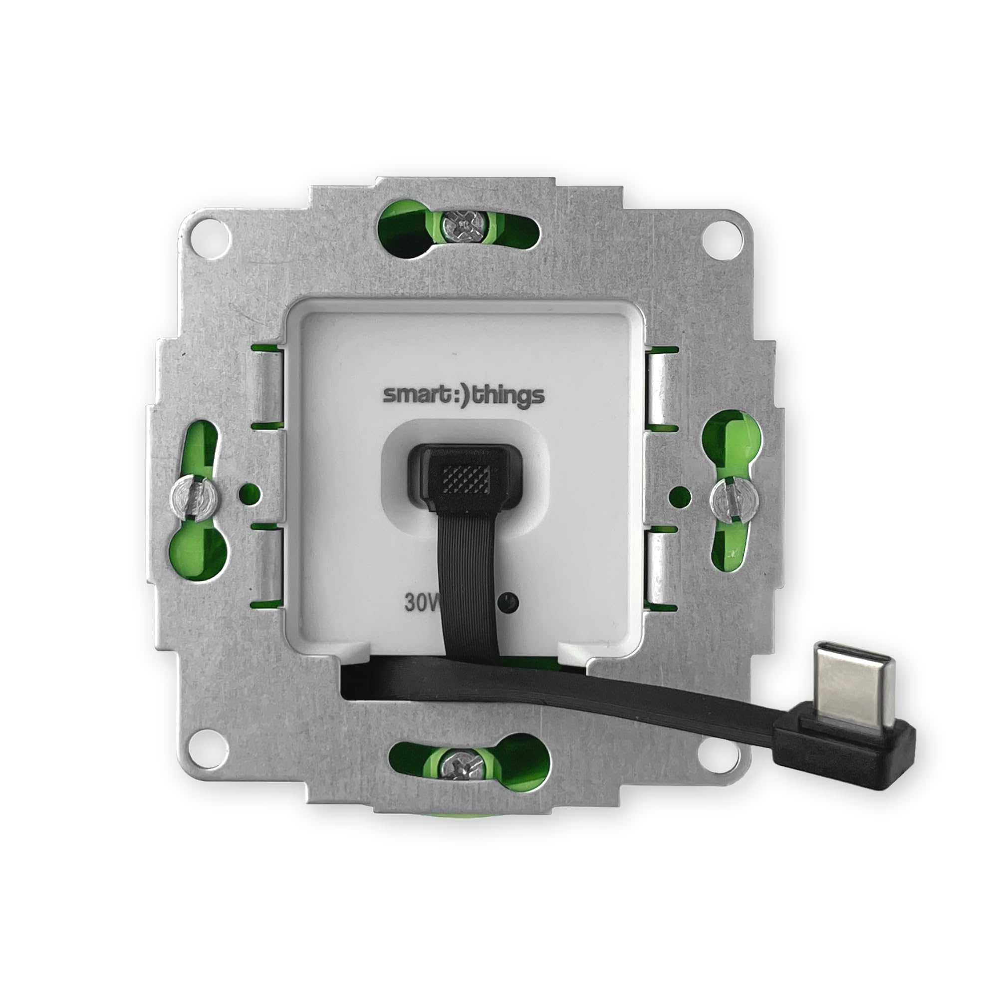 Smart Things SC20-EU 20W USB-C Unterputz Netzteil mit 25cm Kabel | Ladegerät für Smartphone & Tablet, passt in Standard-Hohlraumdosen ab 50mm, ideal für Smarthome-Systeme, 100-240V Input