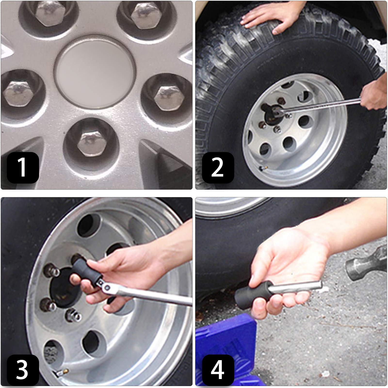 Buy Twist Socket Set Lug Nut Remover Extractor Tool 5 Piece Metric Bolt