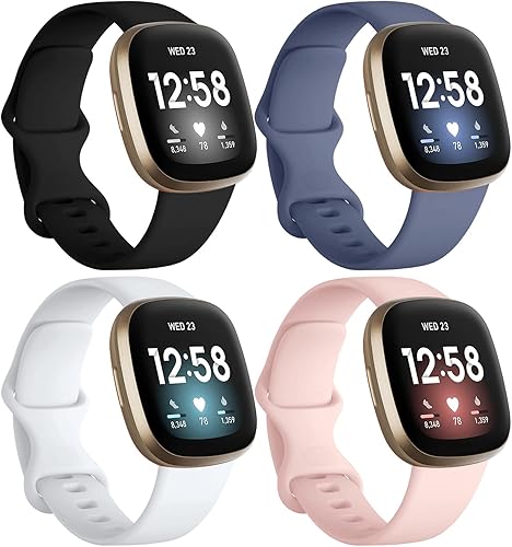 Vista 14 de Dirrelo Correas Compatibles con Fitbit Sense / Versa 3, Correa Deportiva de TPU Suave, Reemplazo para Correa de Muñeca de Smartwatch Versa 3 Sense