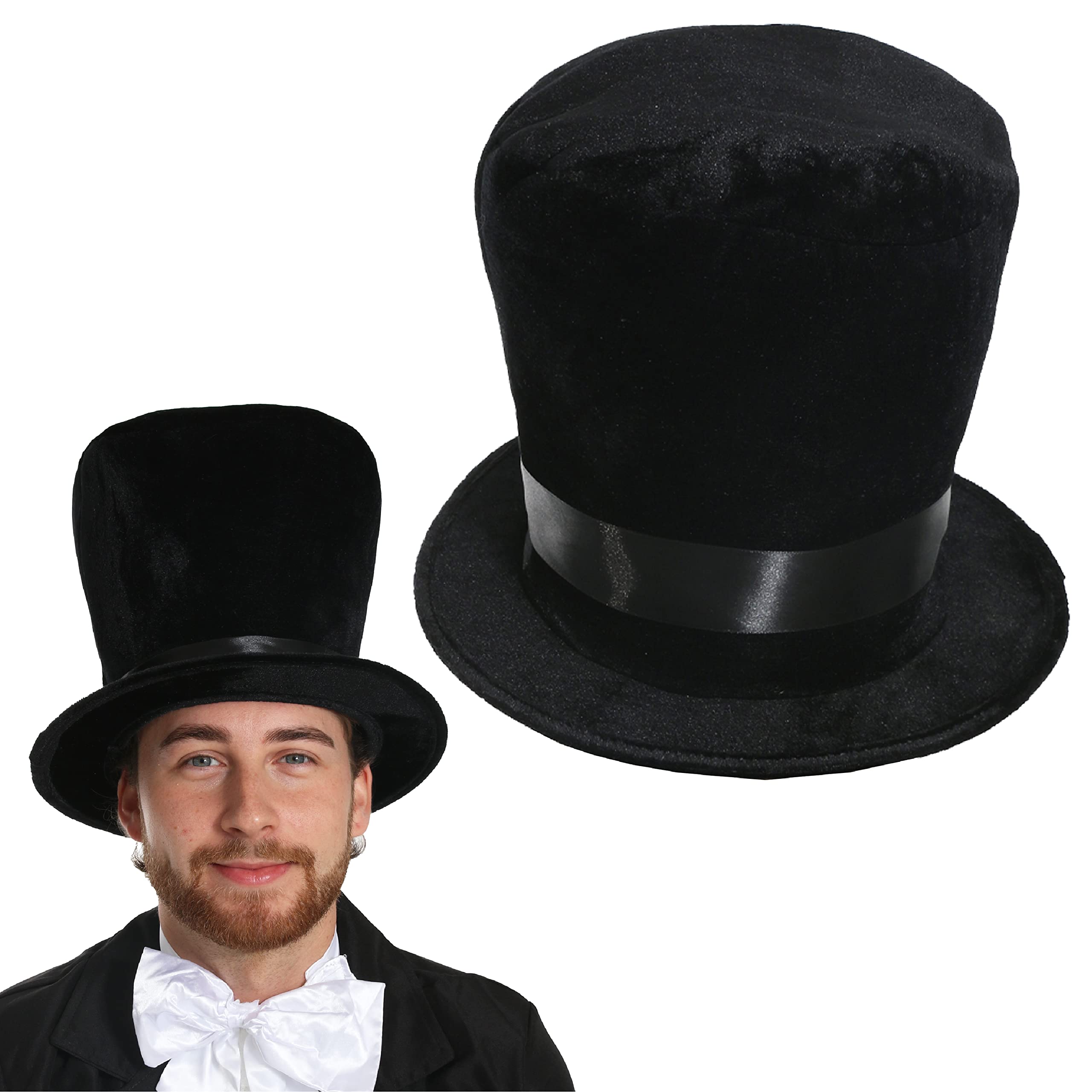 Boland - Hoed Gala, hoge hoed, rand, elegant, vilt, jaren 20, gatsby, carnaval, halloween, themafeest, vermomming, theater