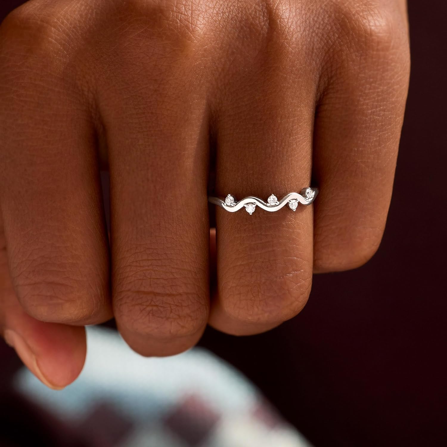 STORYJEWELLERY 925 Sterling Silver Rings, Stackable Wave Rings for Women, Fashion Midi & Pinky Ring, Wedding Bands for Women, Unique Gifts for Her - Image 5