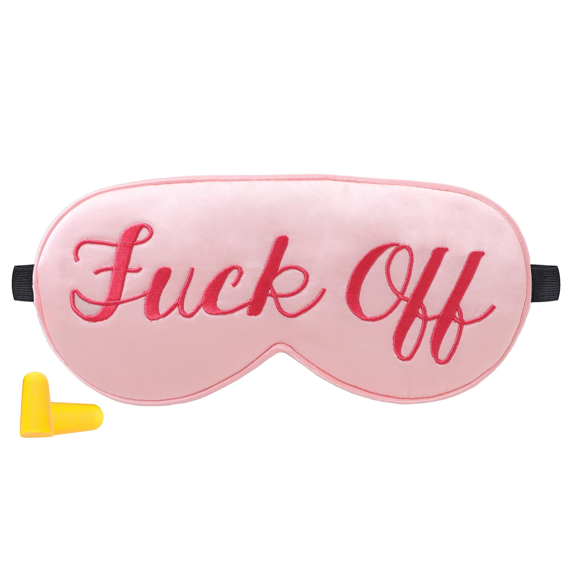 Coucoland 100 Mulberry Silk Funny Sleeping Eye Mask Cover Sleep Adjustable Head Straps with Two Ear Plugs