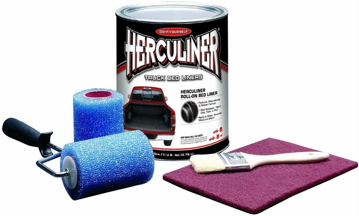 Herculiner Truck Bed Liner Kit for Pick-Up Truck Beds Blk Boxed