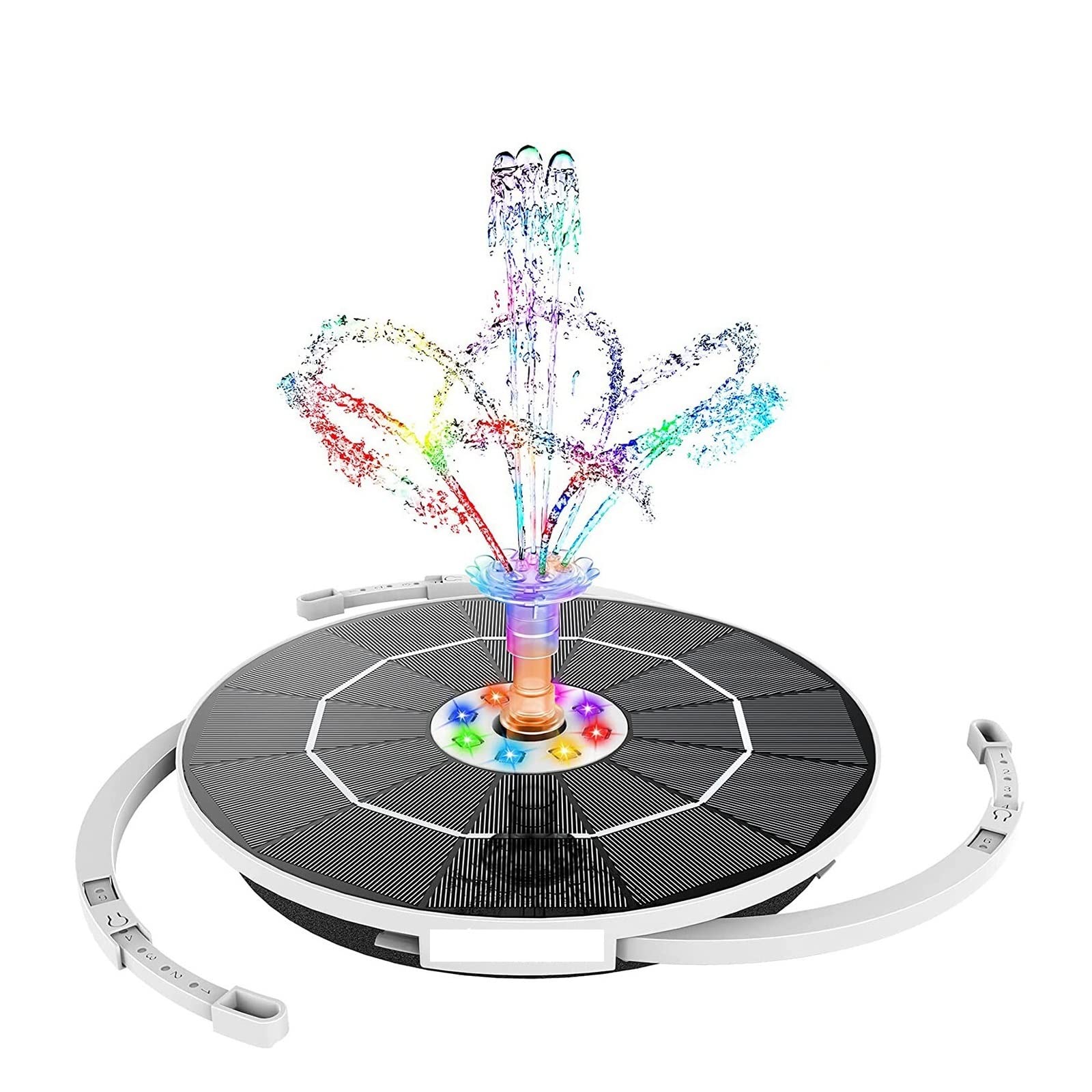 3.5W LED Solar Fountain for Birdbath, Water Fountains with 3000mAh Battery 6 Nozzles, Powered Pump Efficient Use Of Energy(3.5W)
