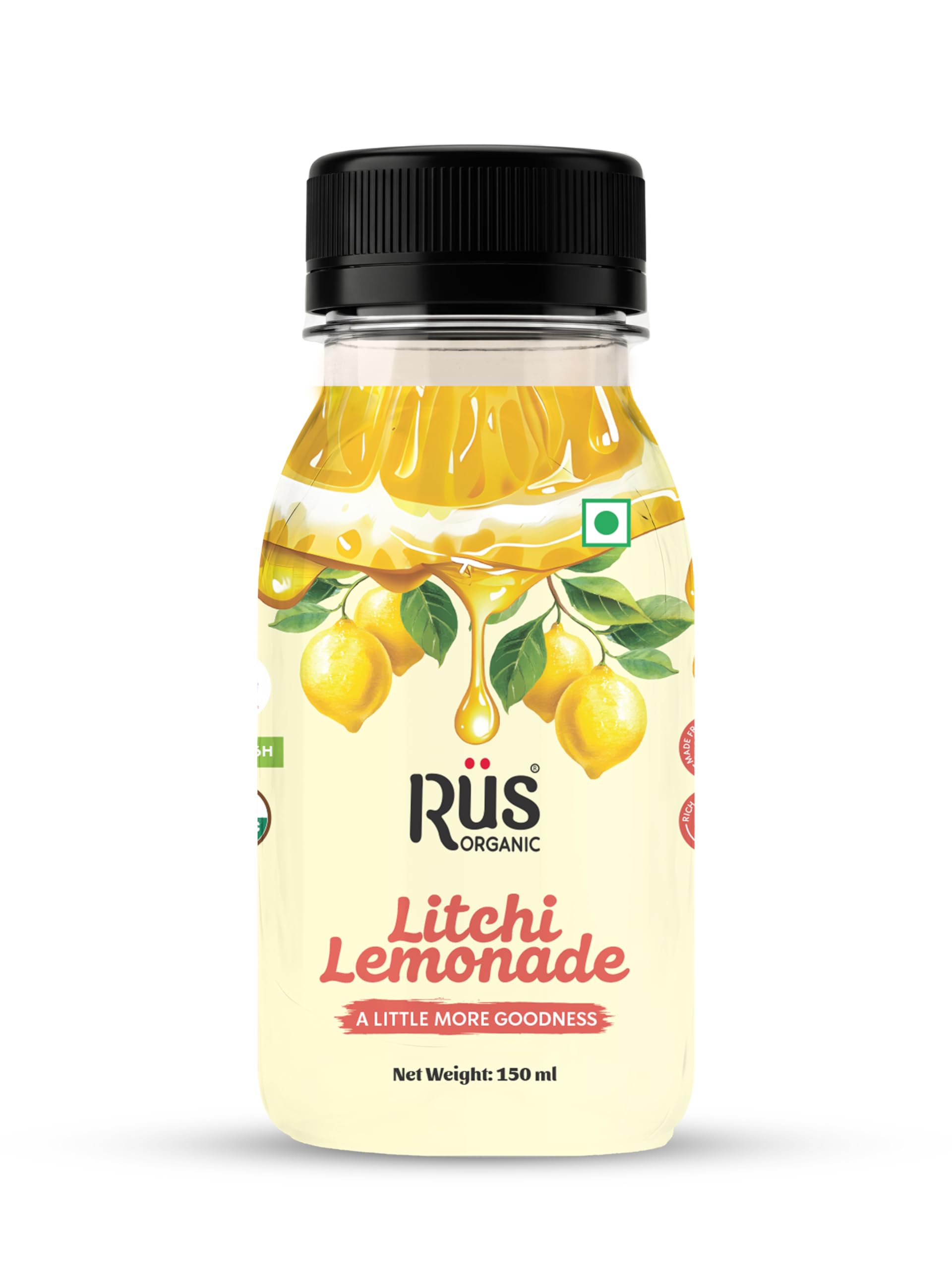 Rus Organics Organic Litchi Lemonade | Litchi & Lemon Juice | Rich in Vitamin C | No Artificial Flavours | Ready to Drink | Pack of 4 × 150 ml-picture-15