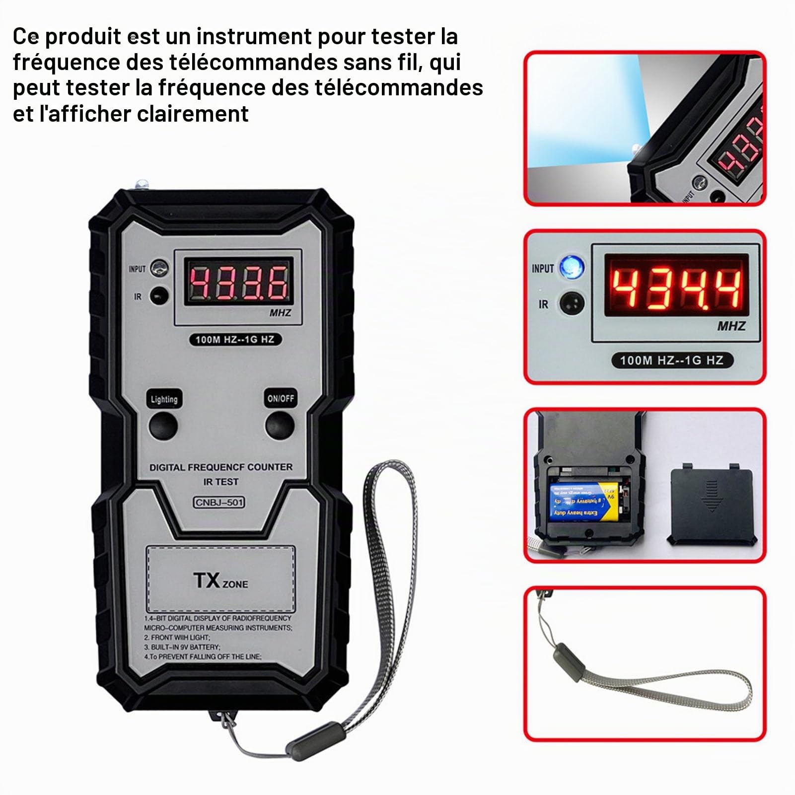 Testeur Fréquence Infrarouge 320-868MHz