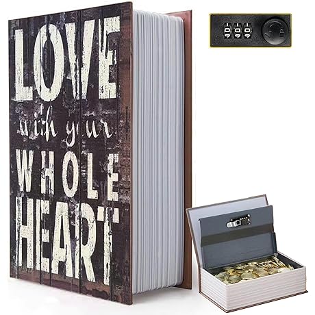 Decorative Empty Book Box with Combination Lock