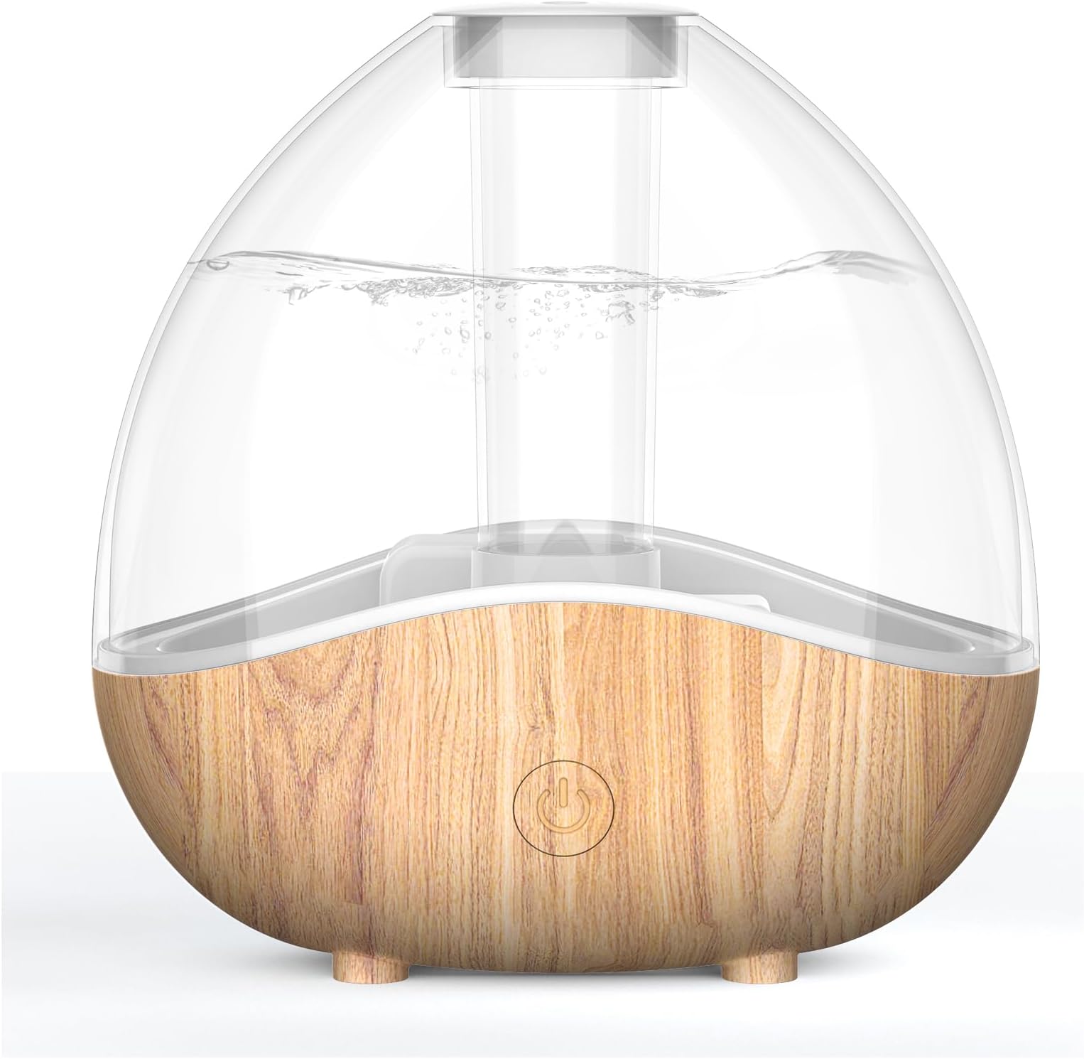 Ultrasonic Cool Mist Humidifier, Quiet Air Humidifiers for Bedroom, Desk Humidifiers Essential Oil Diffuser with Removable 1.5L Water Tank for Baby Nursery and Plants, Up To 24 Hours - Woodgrain