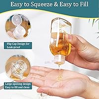 Vista 4 de Cosywell Botellas de viaje para artículos de tocador, botellas de champú de viaje, botellas de tamaño de viaje, contenedores de viaje, a prueba