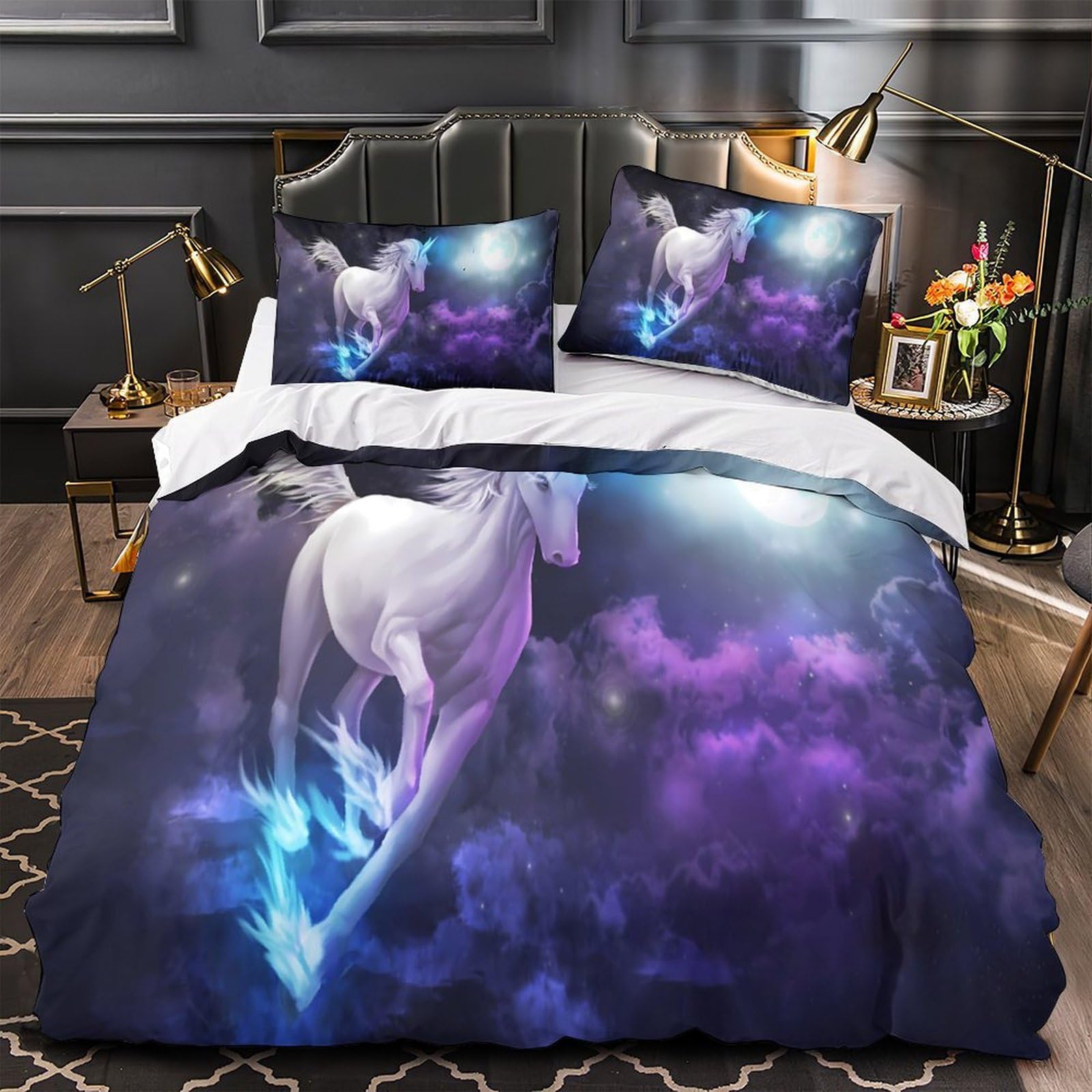 Parure de lit licorne 3D pour créer un univers magique dans la chambre enfant