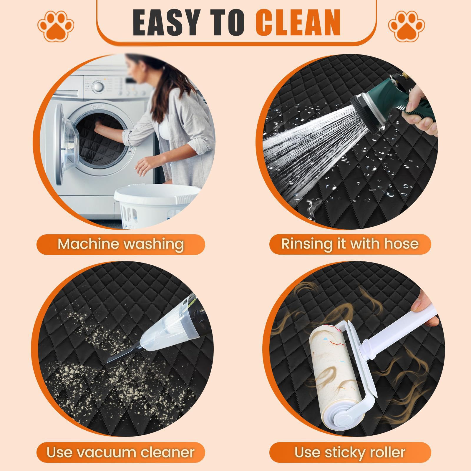Coprisedile Auto Con Fondo Rigido Per Cani,Dog Car Seat Cover,Estensione Del Sedile Posteriore Per Cani,Coprisedile Auto Per Cani Telo Posteriore Auto Per Animali Domestici Per Auto, Camion, SUV