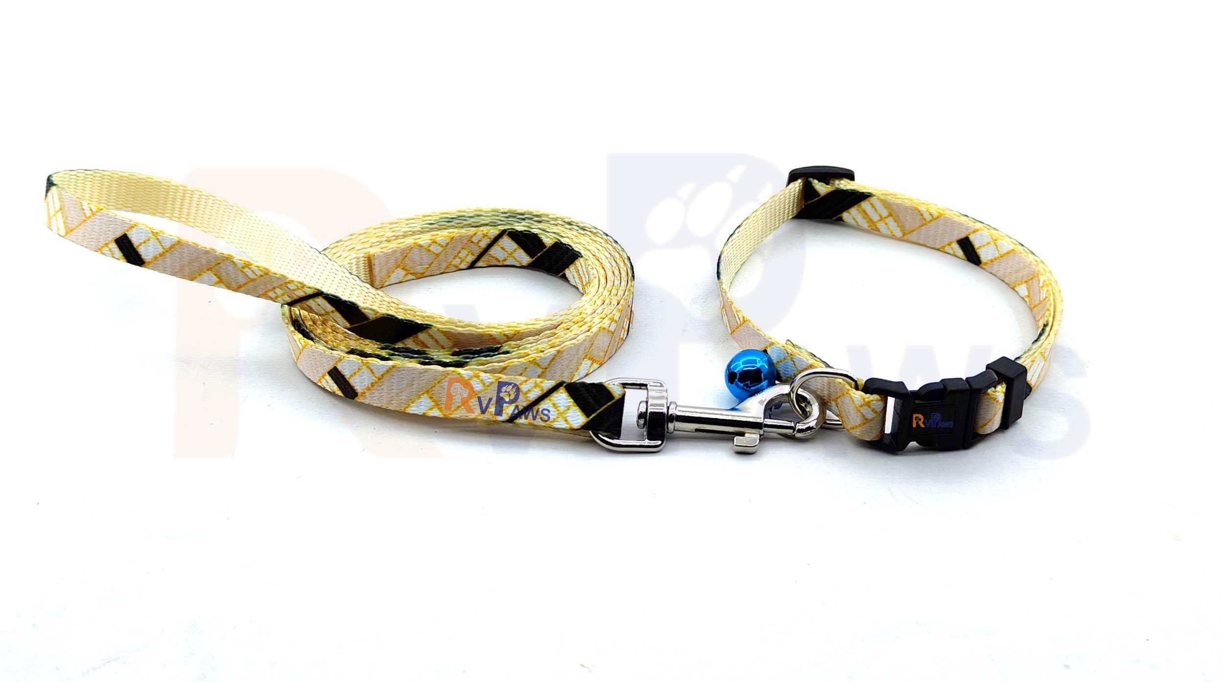 Woofy Small Puppy Soft Nylon Collar & Leash Set with Bell for Small Dog and Cats, (Size -10mm) (Cream Color) (B0CZP3M9BP) Amazon Price History, Amazon Price Tracker
