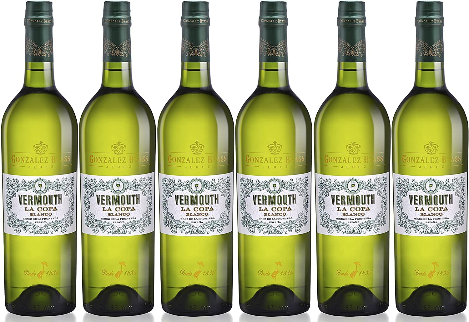 Vermouth La Copa Blanco - D.O. Jerez - 6 botellas de 750 ml - Total: 4500ml