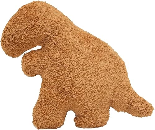 Miniatura 6 de Peluche de pepita de dinosaurio, almohada grande de 24 pulgadas con forma de pepita de dinosaurio, divertida almohada de pepitas de pollo con