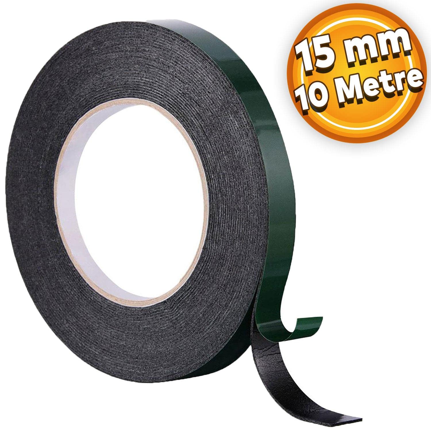 Badem10 Çift Taraflı Köpük Bant Eva Montaj Bandı Siyah 15 mm x 10 Metre