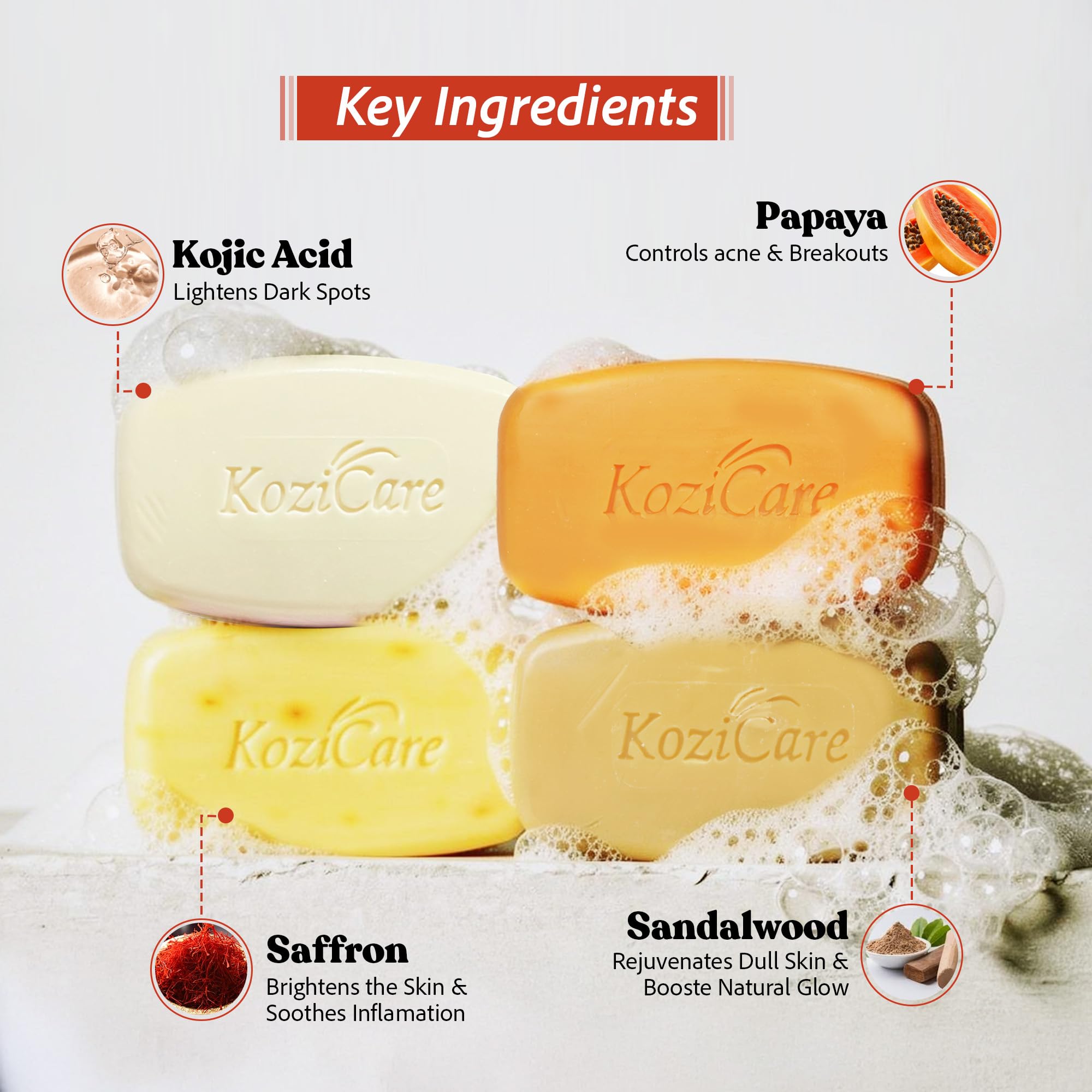 glutathione soap breakout Buy HealthVit Kozicare Skin Lightening Combo FOXO4-DRI Research Peptide – Brightening cleanser Option:12 Packs (180 ct)