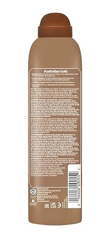 Miniatura 2 de Australian Gold Aerosol de bronceado instantáneo sin sol, 6 onzas, color bronce rico con tecnología Fade Defy, energiza y suaviza la piel, embalaje