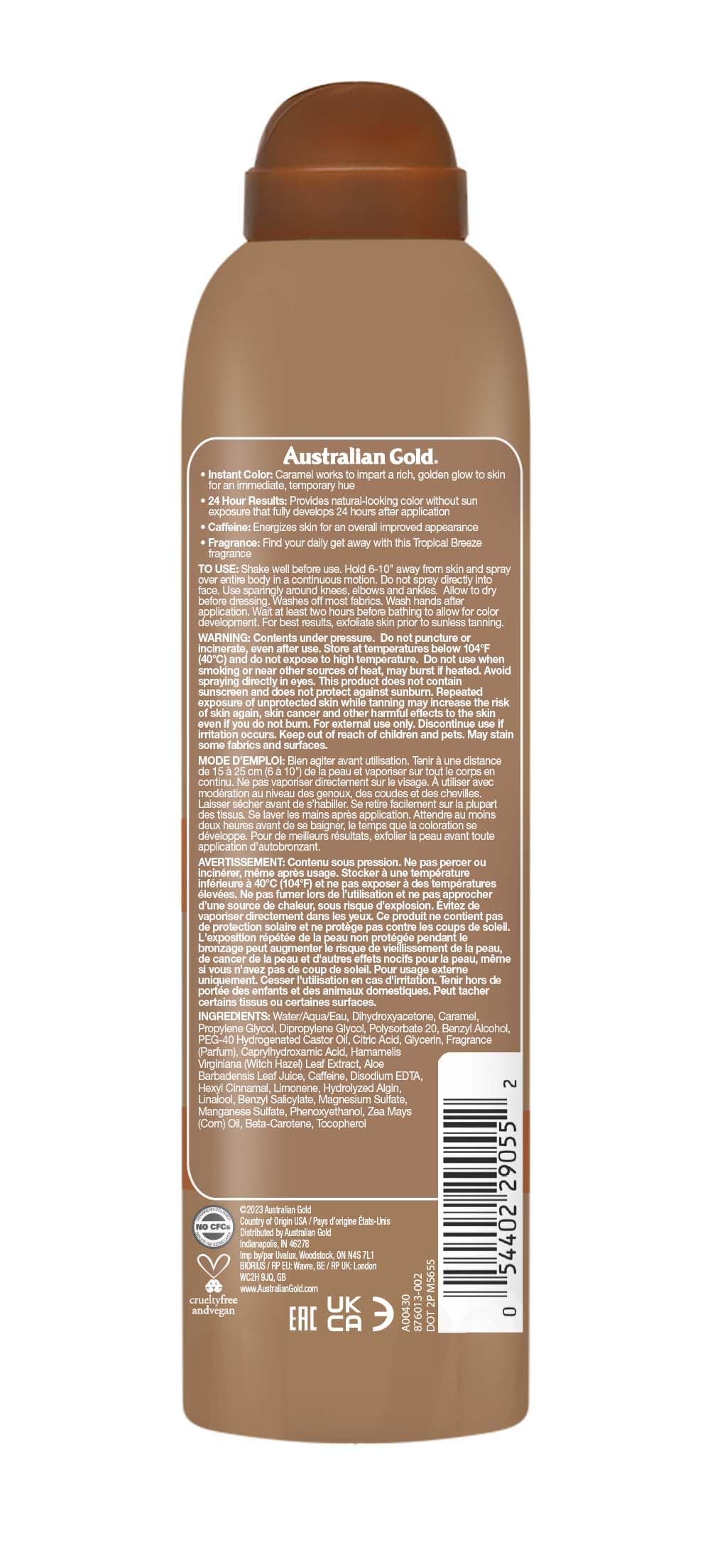 Australian Gold - Instant Sunless Spray 177 ml Autoabbronzante Corpo