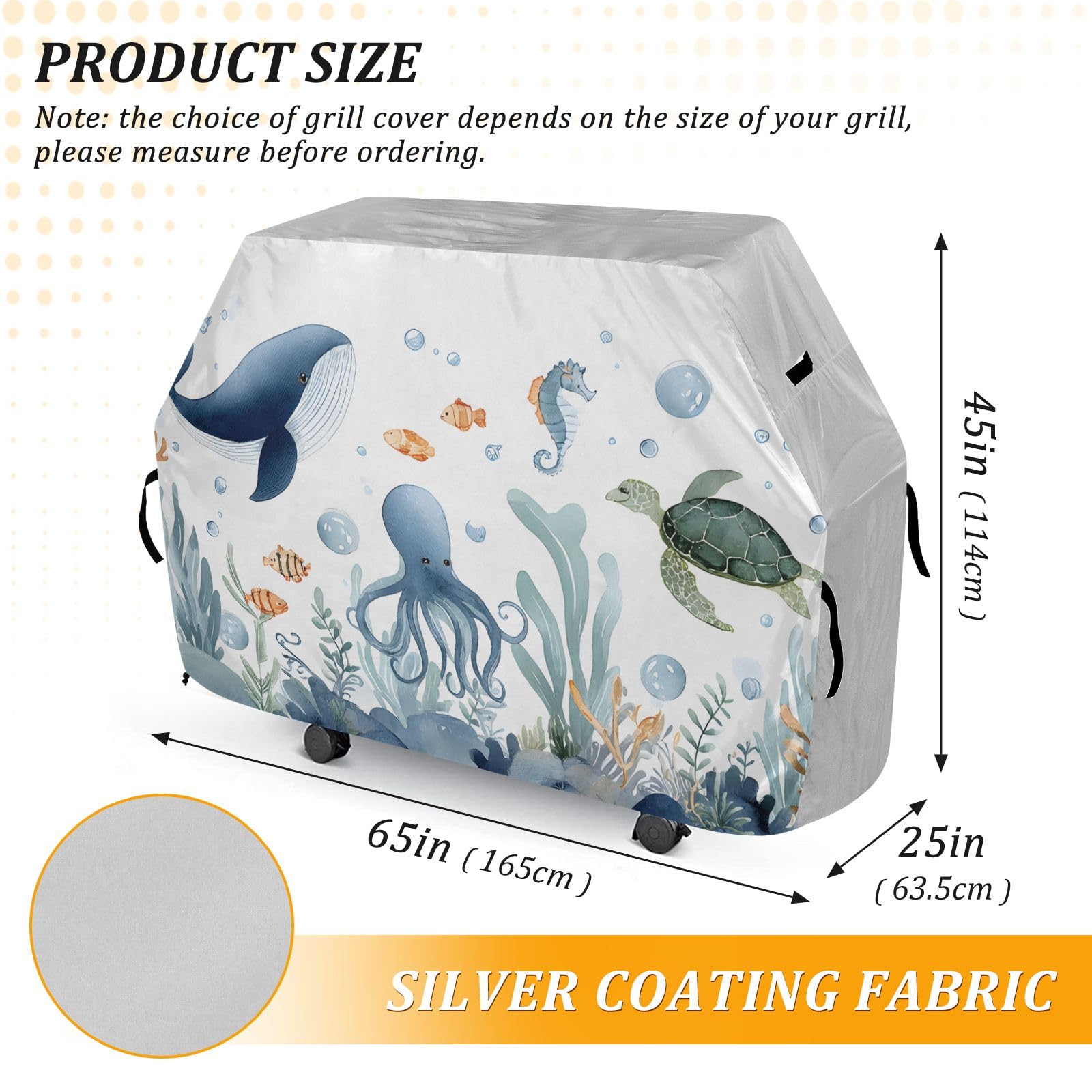 Blue Whale - Copertura per barbecue, impermeabile, resistente, per esterni