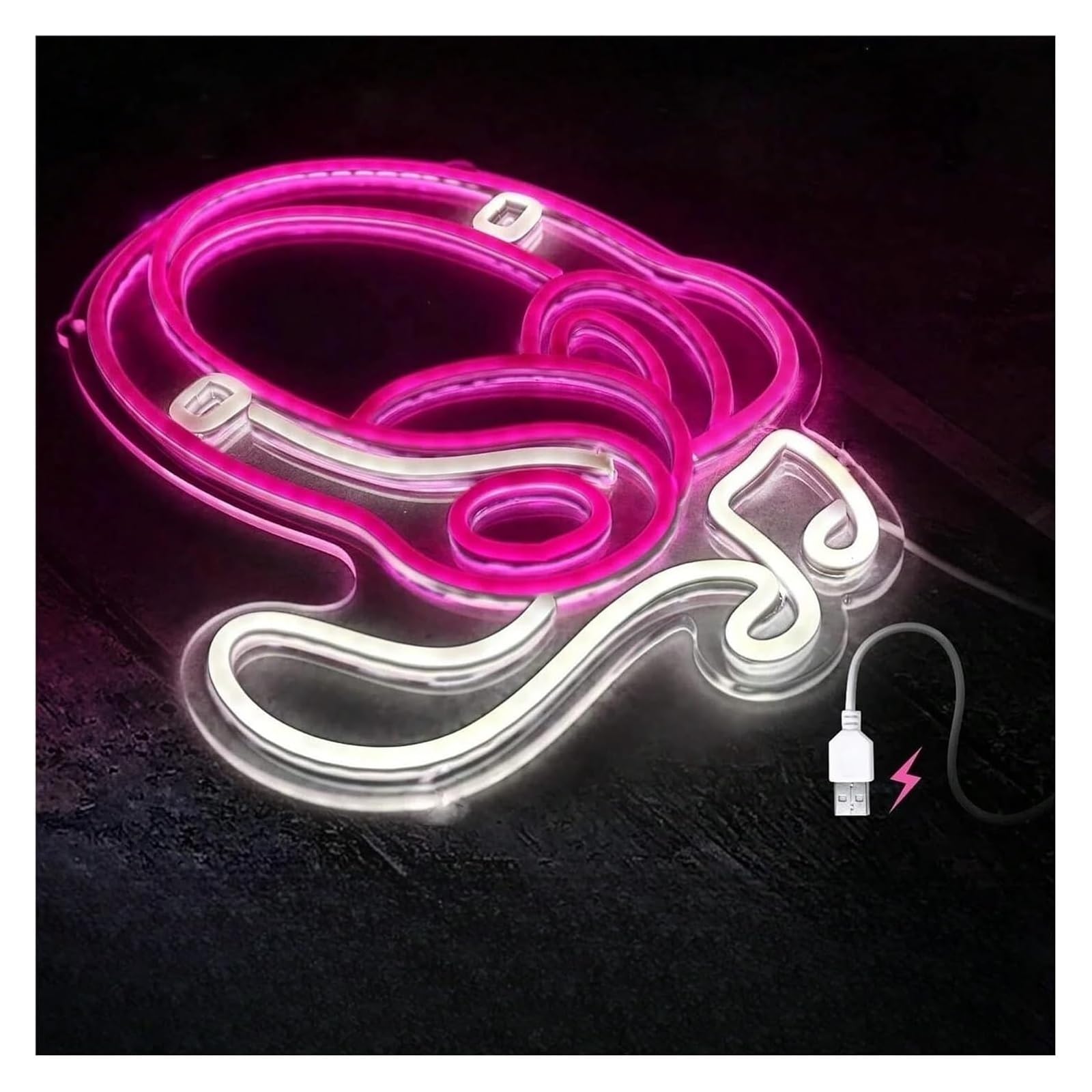Ideas creativas para regalos con letreros de neón Para estudio de música con letrero neón, auriculares para decoración pared