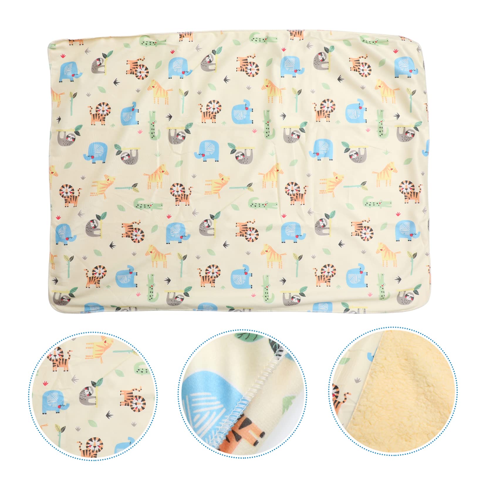 Toyvian Coperta per Bambini Stampa Cartoon in Coral Fleece Giallo