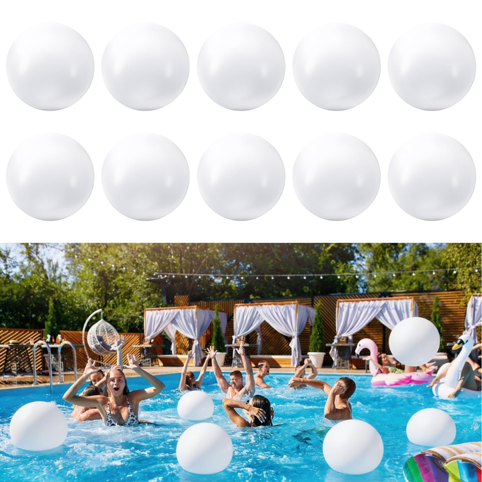 10 Pièces Ballon de Plage Gonflable, 22 cm Ballon Gonflable Piscine, Inflatable Beach Ball, Ballon Piscine Gonflable, d'Été Ballon Gonflable Pisc-ine, Pour Pis-cine, Plage, Activités de Plein Air