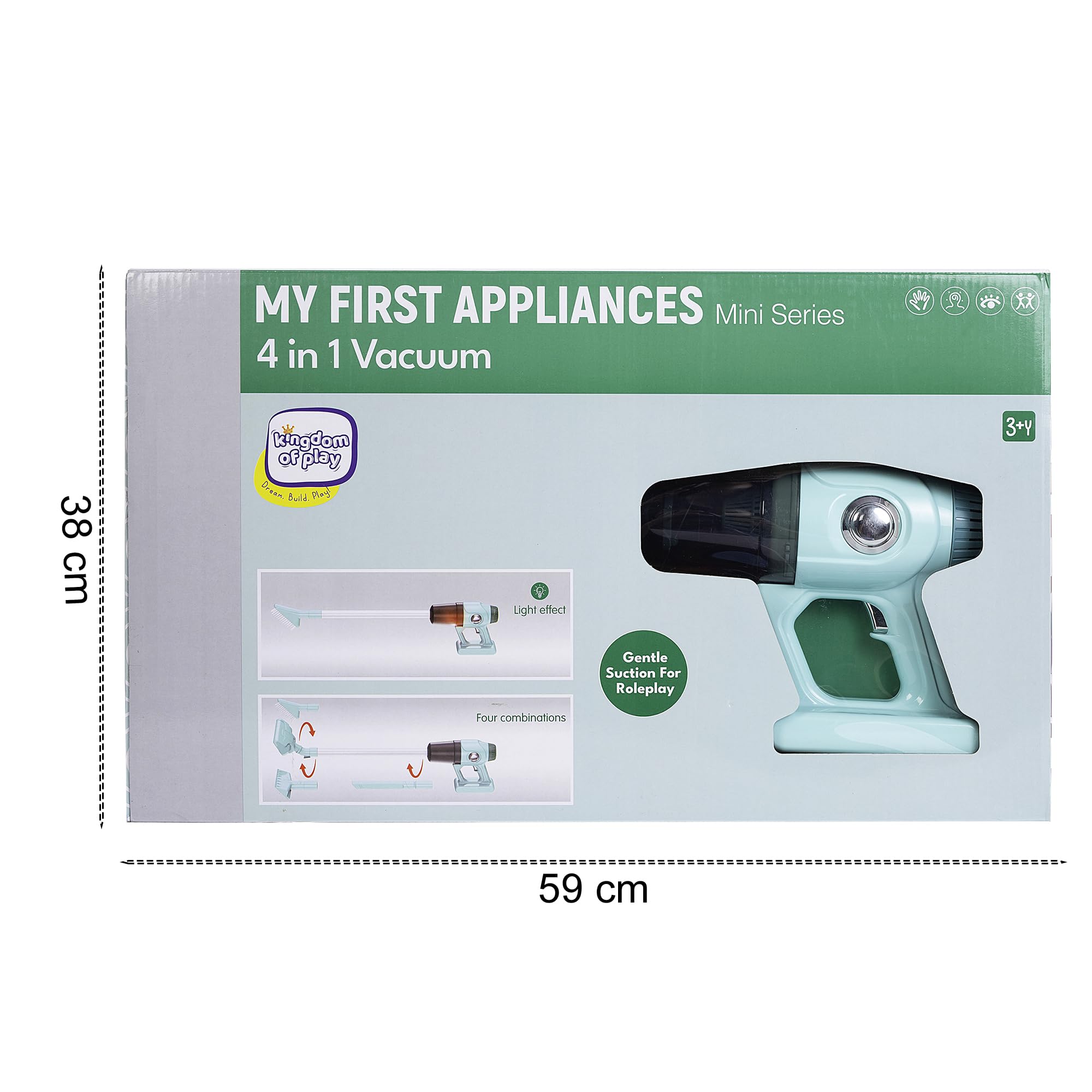 Kingdom Of Play My First Appliances 4in1 Vacuum Cleaner, 3Y+ 4