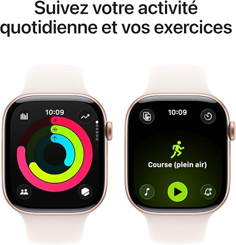 Apple Watch Series 11 [GPS 46 mm] Montre connectée avec boîtier Or Rose et Bracelet Sport Rose Tendre. Score de Sommeil, Moniteur d’activité, Suivi de la santé, écran Toujours activé - 3