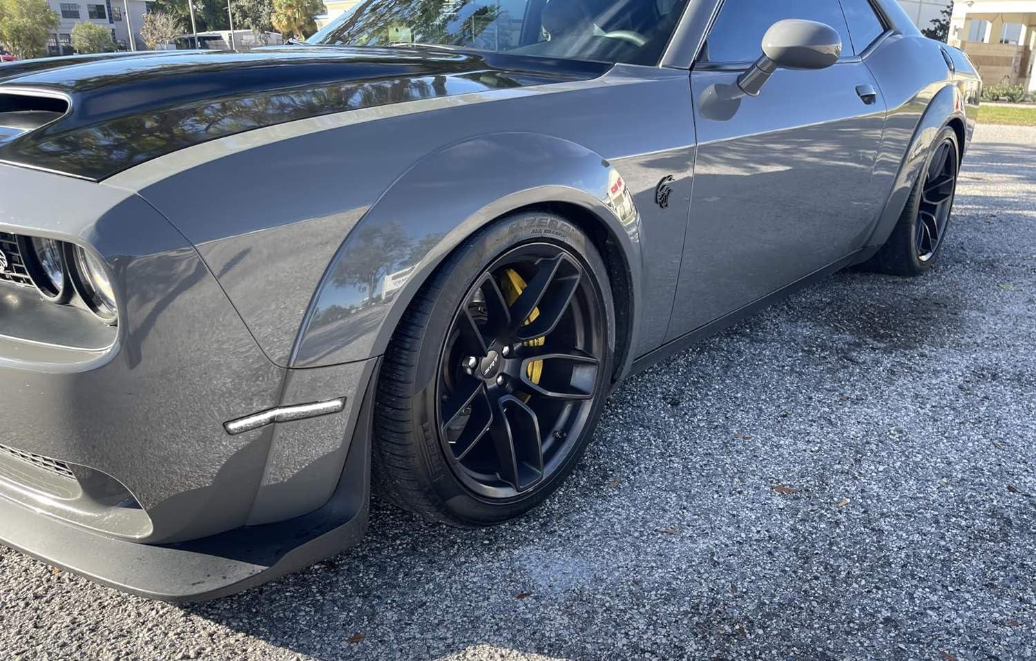 iJDMTOY Semi-Clear Lens Xenon White Front/Rear LED Side Marker Light Kit Compatible With 2015-23 Dodge Challenger SRT Hellcat Widebody ONLY, Powered by Total 180-SMD LED, Replace OEM Sidemarker Lamps